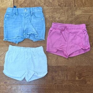 Toddler Girls Cat and Jack Shorts - 3T - 3 included!! - Denim, Cotton, Eyelet